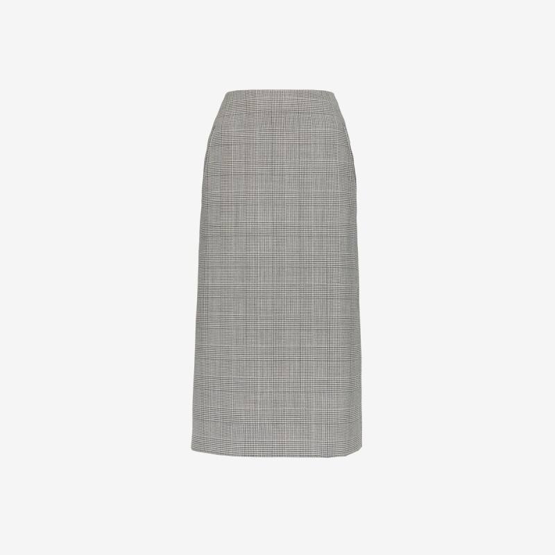 Alexander McQueen Women's Black Prince of Wales Pencil Skirt - 10 (Wool)